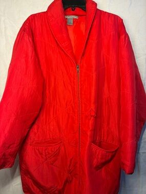 Bright Red Quilted Jacket